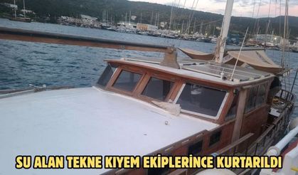 Su alan tekne KIYEM ekiplerince kurtarıldı