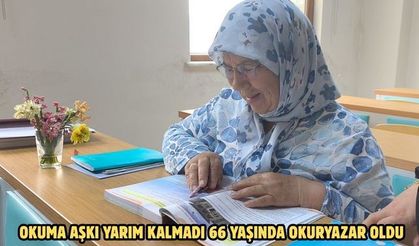Okuma aşkı yarım kalmadı 66 yaşında okuryazar oldu