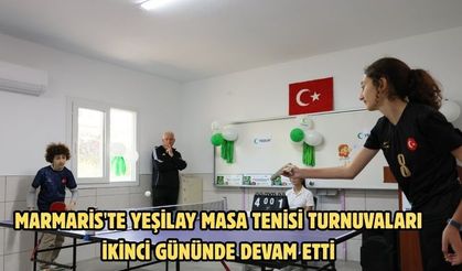 Marmaris'te Yeşilay Masa Tenisi Turnuvaları ikinci gününde devam etti