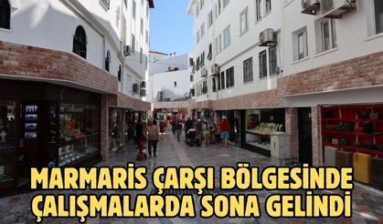 Marmaris çarşı bölgesinde çalışmalarda sona gelindi