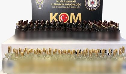 Milas’ta araçtan 144,7 litre kaçak içki çıktı