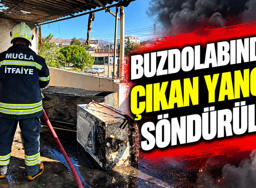 Buzdolabından çıkan yangın söndürüldü