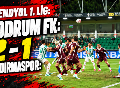 Trendyol 1. Lig: Bodrum FK: 2 - Bandırmaspor: 1