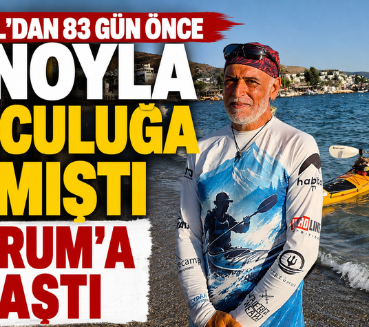 İstanbul'dan 83 gün önce kanoyla yolculuğa çıkmıştı, Bodrum'a ulaştı