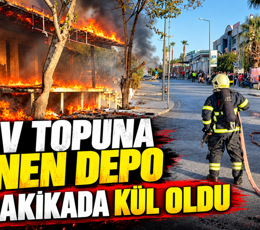 Alev topuna dönen depo 15 dakikada kül oldu
