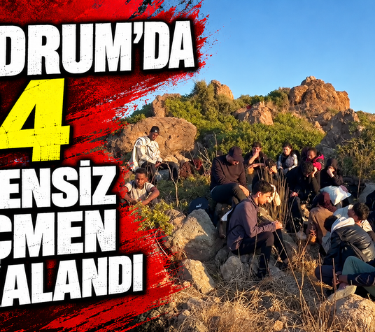 Bodrum'da 34 düzensiz göçmen yakalandı