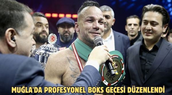 Muğla'da profesyonel boks gecesi düzenlendi