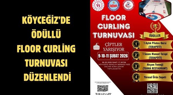 Köyceğiz’de ödüllü Floor Curling Turnuvası düzenlendi