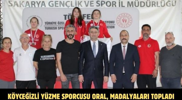 Köyceğizli yüzme sporcusu Oral, madalyaları topladı