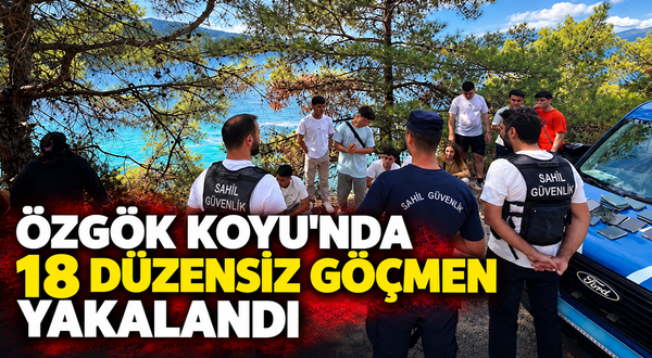 Özgök koyunda 18 düzensiz göçmen yakalandı
