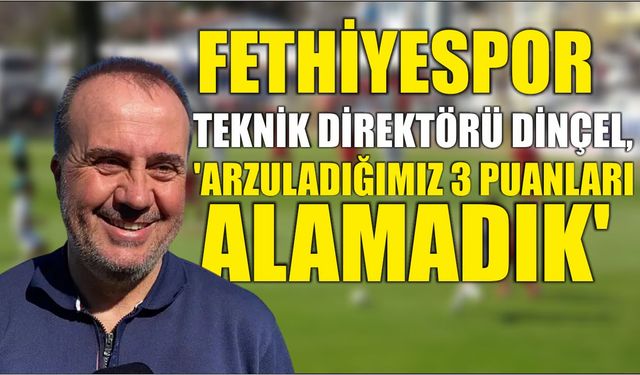 Fethiyespor Teknik Direktörü Dinçel, 'Arzuladığımız 3 puanları alamadık'