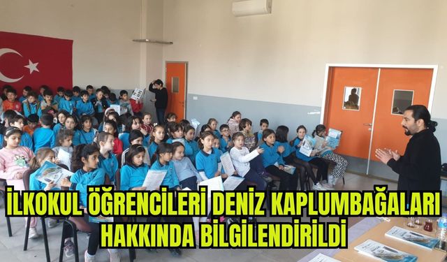 İlkokul öğrencileri deniz kaplumbağaları hakkında bilgilendirildi