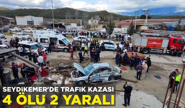 SEYDİKEMER’DE KAZA 4 ÖLÜ 2 YARALI
