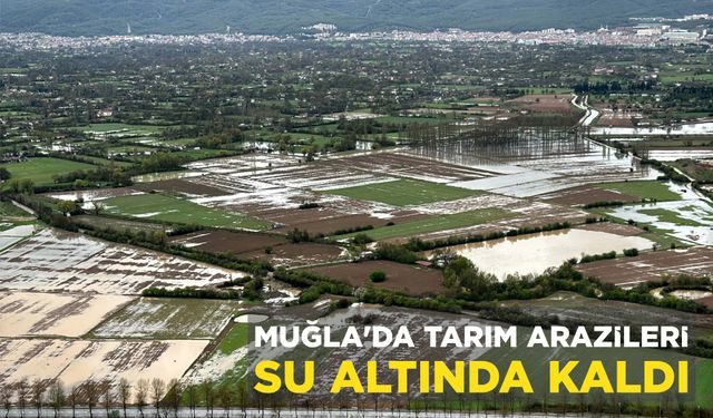 MUĞLA'DA TARIM ARAZİLERİ SU ALTINDA KALDI