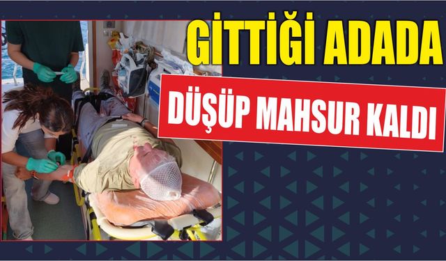 Gittiği adada düşüp mahsur kaldı