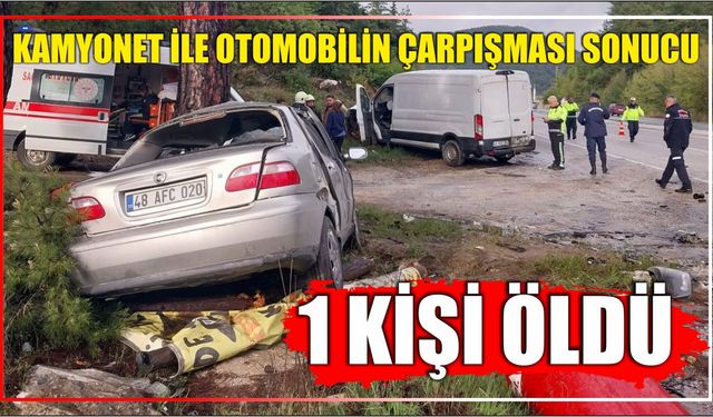 Kamyonet ile otomobilin çarpışması sonucu 1 kişi öldü