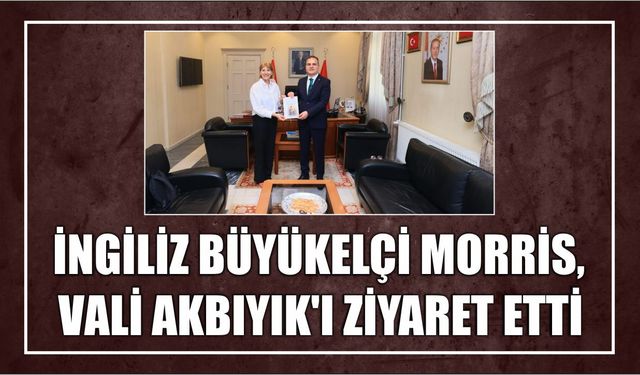 İngiliz Büyükelçi Morris, Vali Akbıyık'ı ziyaret etti