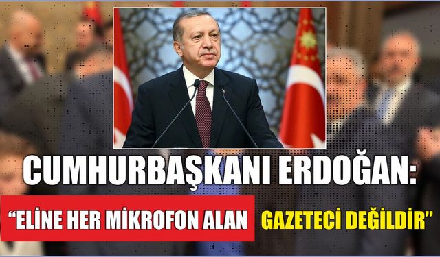 Cumhurbaşkanı Erdoğan: “Eline her mikrofon alan gazeteci değildir”
