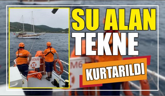 Su alan tekne kurtarıldı