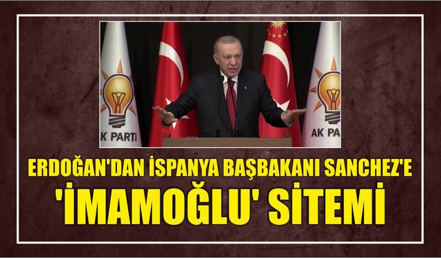 Erdoğan'dan İspanya Başbakanı Sanchez'e 'İmamoğlu' sitemi