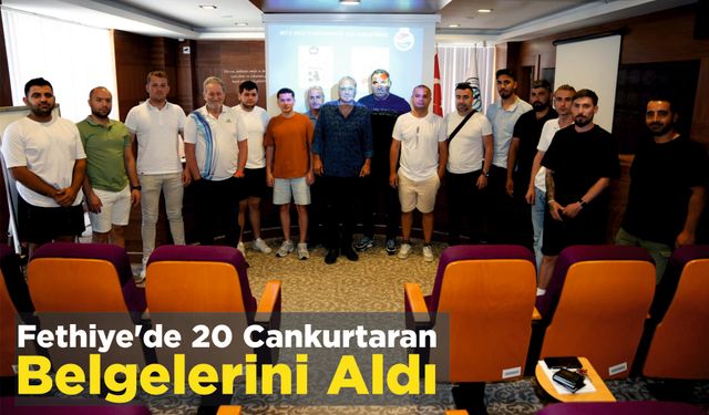 Fethiye'de 20 Kişi Cankurtaran Belgesi Aldı