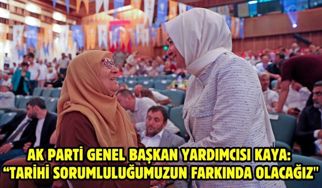 AK Parti Genel Başkan Yardımcısı Kaya: “Tarihi sorumluluğumuzun farkında olacağız"