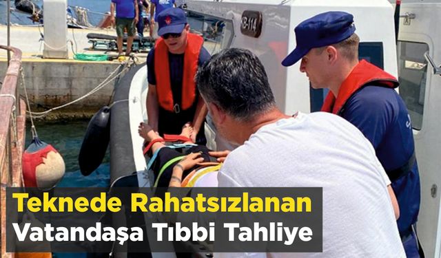 Yelkenli Teknede Rahatsızlanan Vatandaşa Tıbbi Tahliye