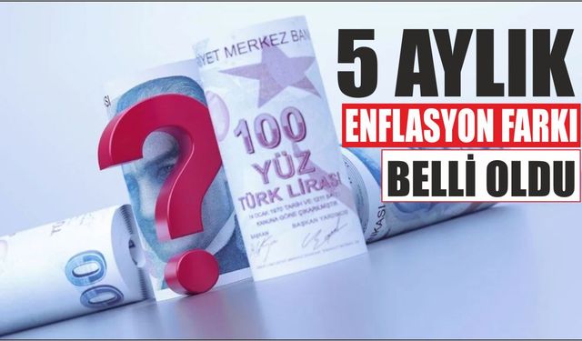 5 aylık enflasyon farkı belli oldu