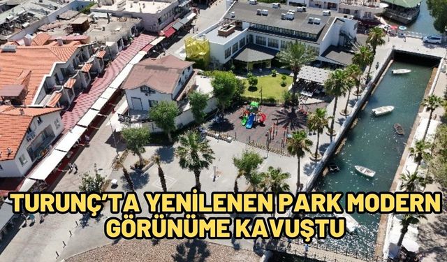 Turunç’ta yenilenen park modern görünüme kavuştu