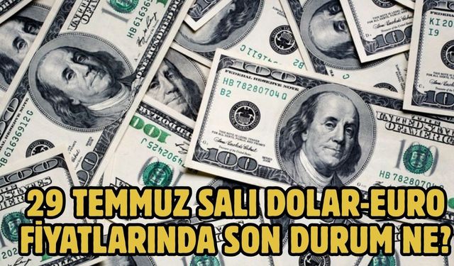 29 TEMMUZ SALI DOLAR-EURO FİYATLARINDA SON DURUM NE?