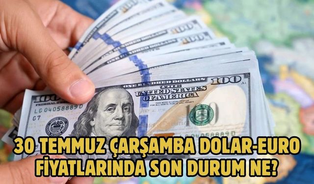 30 TEMMUZ ÇARŞAMBA DOLAR-EURO FİYATLARINDA SON DURUM NE?