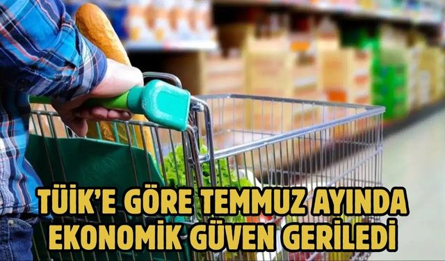 TÜİK’e göre temmuz ayında ekonomik güven geriledi