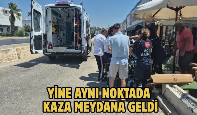 YİNE AYNI NOKTADA KAZA MEYDANA GELDİ