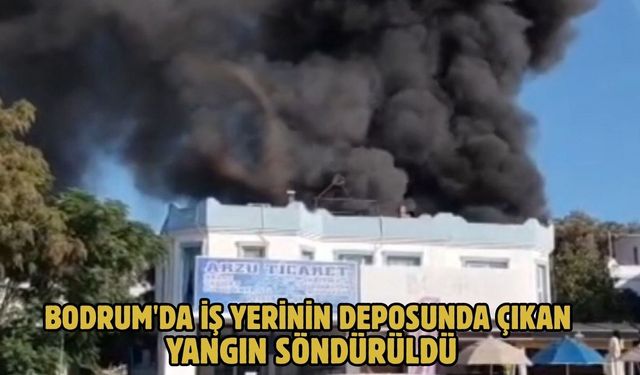 Bodrum'da iş yerinin deposunda çıkan yangın söndürüldü