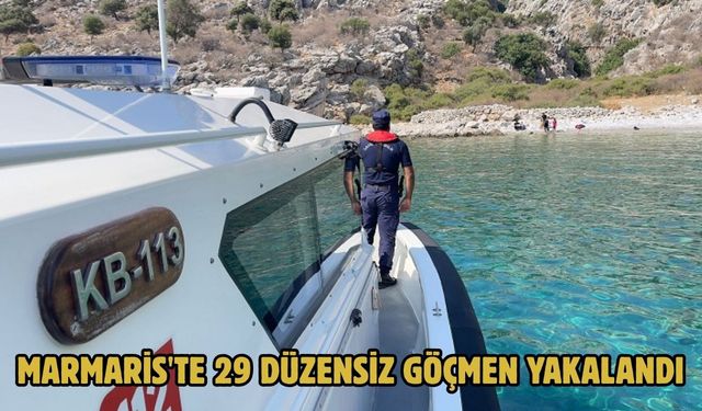 Marmaris'te 29 düzensiz göçmen yakalandı