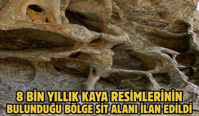 8 bin yıllık kaya resimlerinin bulunduğu bölge sit alanı ilan edildi