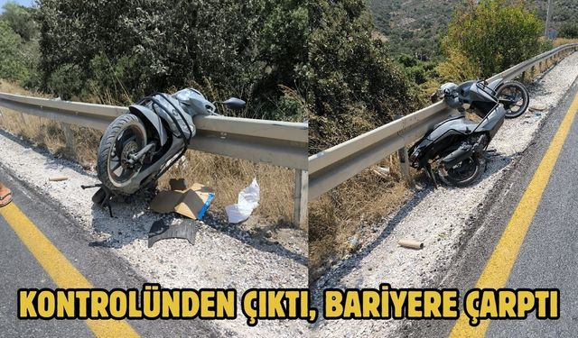 Kontrolünden Çıktı, Bariyere Çarptı