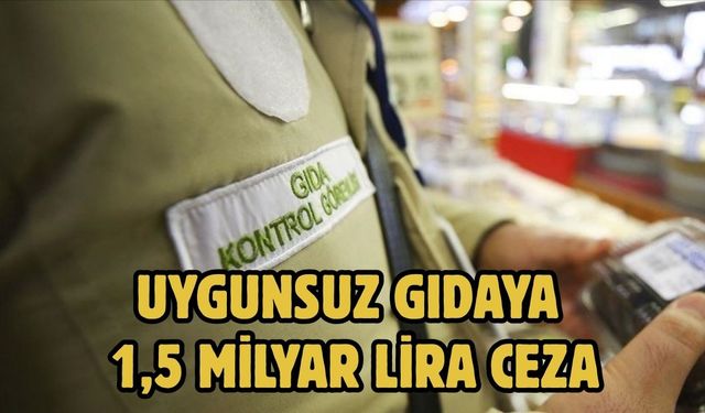 Uygunsuz gıdaya 1,5 milyar lira ceza