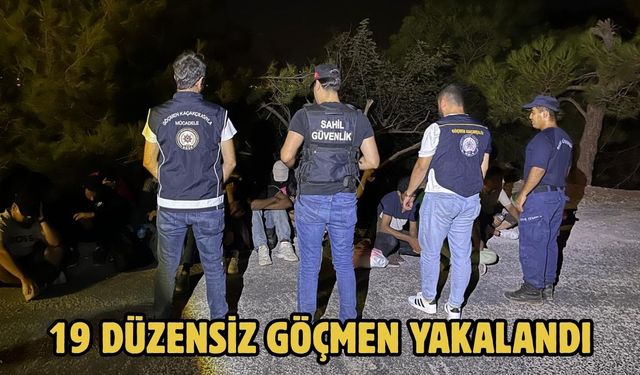 19 düzensiz göçmen yakalandı