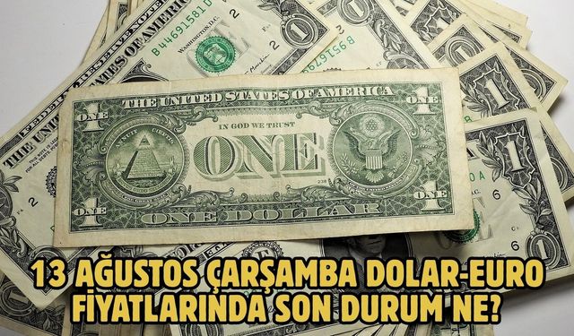 13 AĞUSTOS ÇARŞAMBA DOLAR-EURO FİYATLARINDA SON DURUM NE?
