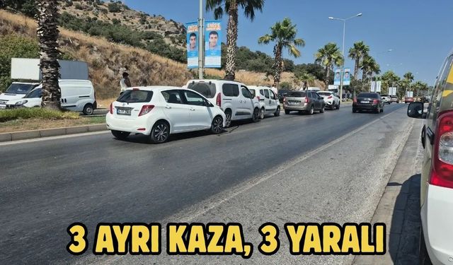 3 ayrı kaza, 3 Yaralı
