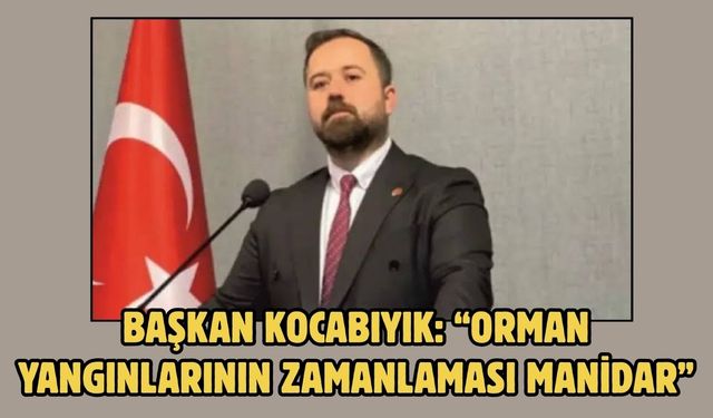 Başkan Kocabıyık: “Orman Yangınlarının Zamanlaması Manidar”