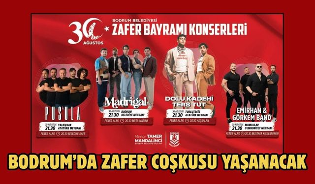Bodrum’da Zafer Coşkusu Yaşanacak