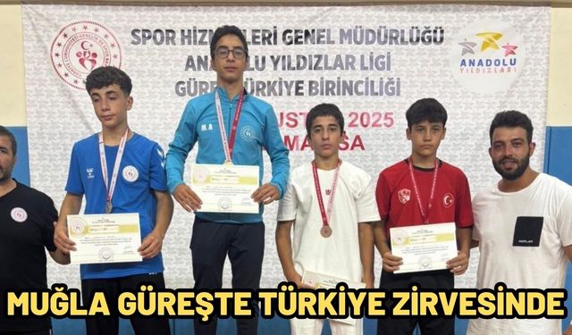 Muğla Güreşte Türkiye Zirvesinde