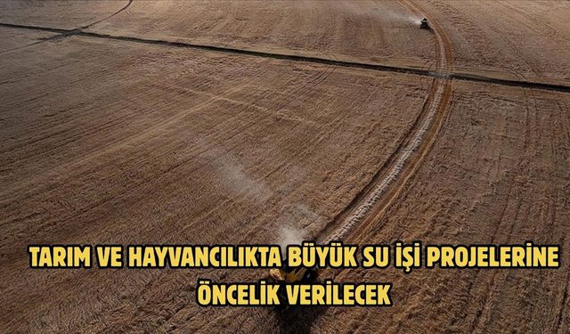 TARIM VE HAYVANCILIKTA BÜYÜK SU İŞİ PROJELERİNE ÖNCELİK VERİLECEK