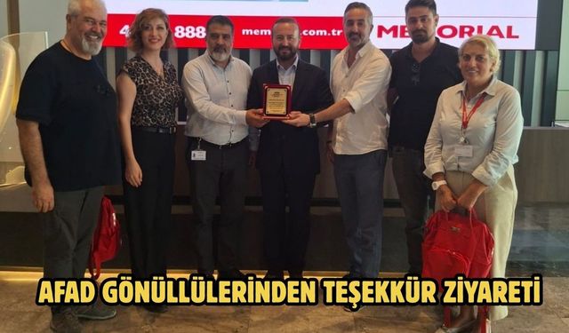 AFAD Gönüllülerinden Teşekkür Ziyareti