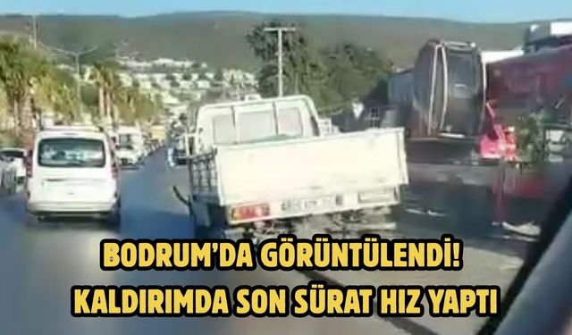Bodrum’da Görüntülendi! Kaldırımda Son Sürat Hız Yaptı