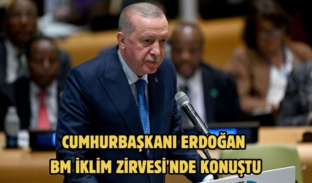Cumhurbaşkanı Erdoğan BM İklim Zirvesi'nde konuştu
