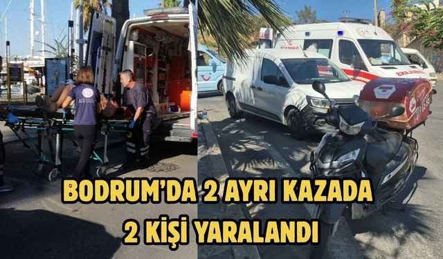 Bodrum’da 2 ayrı kazada 2 kişi yaralandı