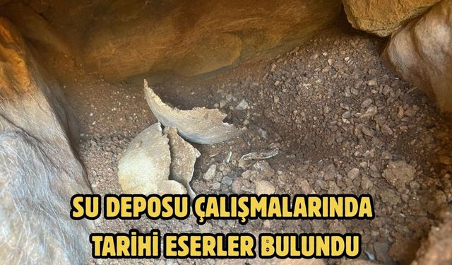 Su deposu çalışmalarında tarihi eserler bulundu